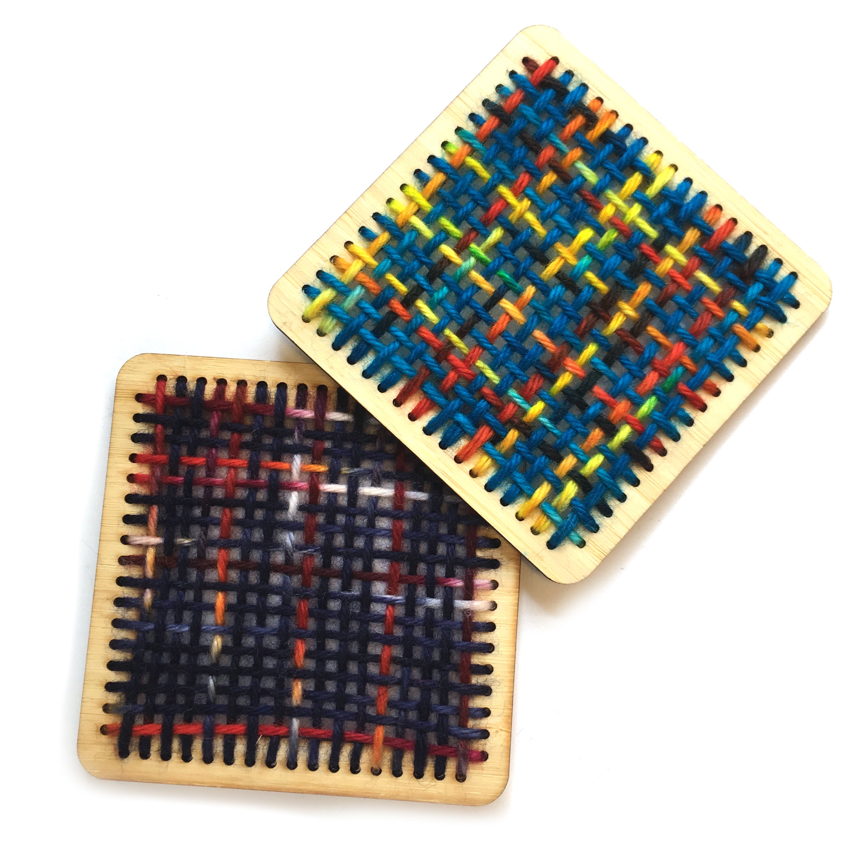 Mini Weaving Kit Weave a Coaster Set Mini Coaster Loom Etsy UK