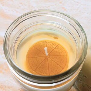 Jar Candles Natural Colors Candles Coconut Beeswax Wax Candles Essential Oils Candles lemon slice