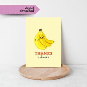 Lustige druckbare Dankeschön-Karte Instant Download Banana Pun