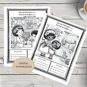 Mothers Day Proverbs 31 INSTANT DOWNLOAD coloring pages English Spanish Homeschool class room Christian Kids Activities Kids Bible Lesson
