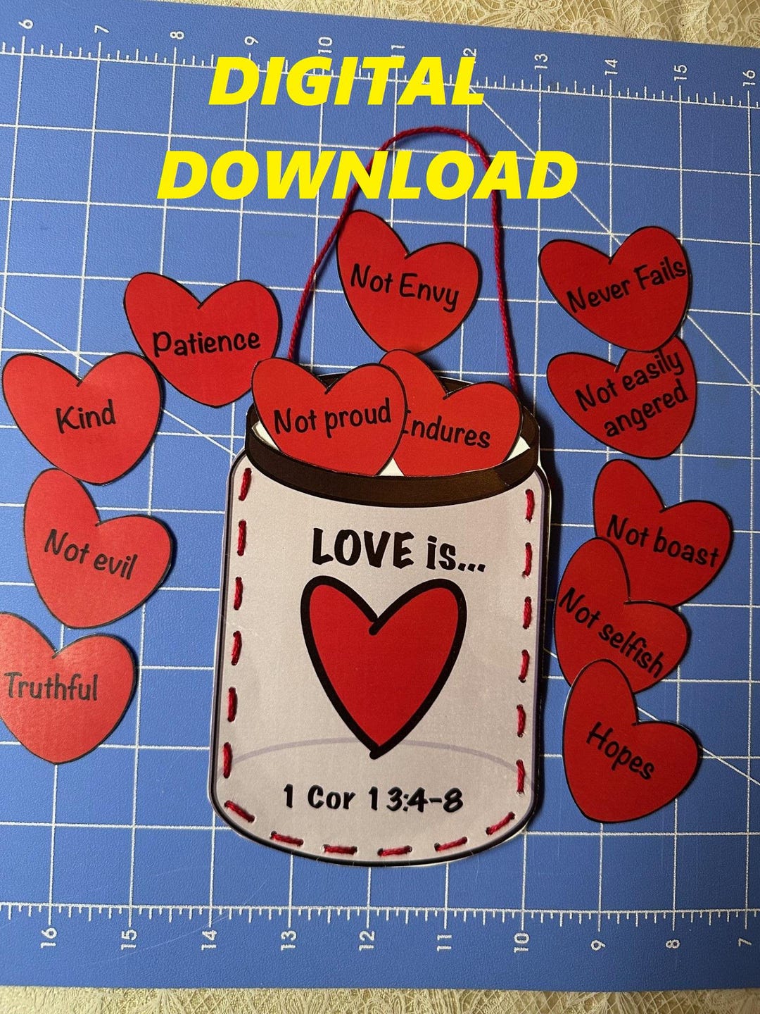 Valentine’s Day Bible Craft Activities Bible Verse 1 Corinthians 13 ...
