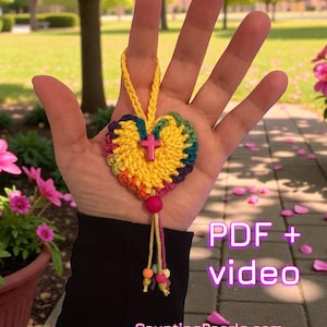 Cute fidgeting Heart Coin Purse AirTag Holder Coquette Valentines Crochet Pattern – Keychain or Bag Charm – PDF Pattern + Step-by-Step Video