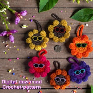 Crochet Sunflower Coin holder Pattern |Pretty flower Pouch Pattern Easy Amigurumi flower coin holder DIY Crochet Gift Idea for Flower Lovers