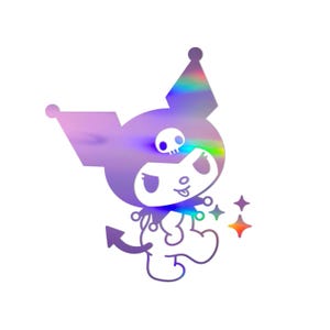 Cute Kitty Holographic JDM Vinyl Stickers for Car Window, Laptops, & Tablets