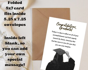 Biglietto di laurea religioso: congratulazioni personalizzate (download digitale)
