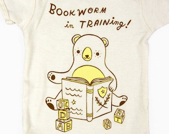 Book lover baby gift - bookish baby clothes -- book nerd baby outfit -- book lover gift boy baby gifts -- bookworm baby clothing -- literary