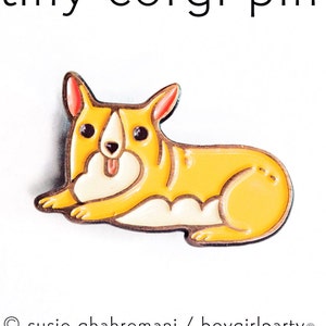 Corgi Enamel Pin — Cute Dog Gifts — Pembroke welsh corgi dog Brooch Jewelry — Corgi Lover Gift — Millennial Christmas Funny friend gift