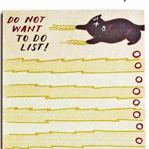 FUNNY CAT gifts * To do list * coworker gift, black cat office supplies, i do what i want, cat gift for friend, funny gift, cat lover gift