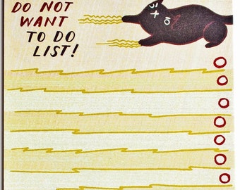 FUNNY CAT gifts * To do list * coworker gift, black cat office supplies, i do what i want, cat gift for friend, funny gift, cat lover gift