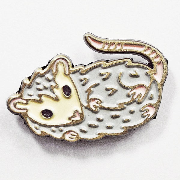 opossum POSSUM PIN - enamel pin - cute opossum jewelry, baby possum jewelry, opossum brooch, opossum lover gift, marsupial, enamel pin punk