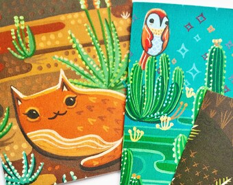 Palm Springs Notecard Set — Succulent Cards / Plant Notecard Set — Unique Cards — Gift for Plant Lover — Assorted Blank Cards with Envelopes