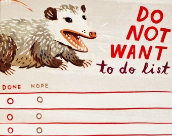 Funny Gift for Friends — Opossum To Do List Notepad — Funny Gift for Him — 2023 Christmas Gifts for Men — Possum Gifts funny Fathers Day