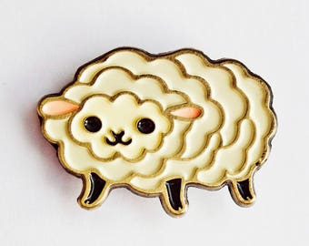 Knitting gifts, sheep pin, Kawaii ENAMEL PIN, knitting pins, cute pins, sheep gifts lamb pin, cute animal pin, knitting enamel pin