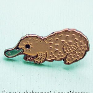 Enamel pin - PLATYPUS PIN - hat pins platypus lapel pins, soft enamel pins, animal enamel pin, brooch pin, platypus jewelry, gift for friend