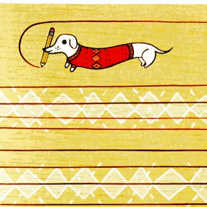 Regalo per gli amanti dei cani — Blocco note con bassotto/vichingo — Regalo per lui — Blocco note per il ritorno a scuola — Graziosi articoli scolastici — Graziosi articoli di cancelleria