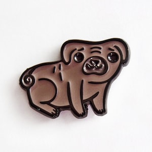 Etsy Emaille Pins — Mops Pin — Schwarzer Mops Liebhaber Geschenk — Süßer Mops Kunst — Süßer Mops Hund Pin — boygirlparty Pins — Schwarzer Mops Emaille Pin
