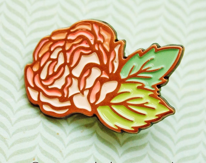 Rose Enamel Pin Set, Lapel Pin Set, Flower Enamel Pin, Rose Lapel Pin ...