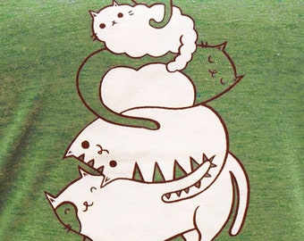 Katzenliebhaber T-Shirt : Frauen Grafik T-Shirt von Boygirlparty
