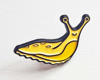 Animal Art Pin — Banana Slug Enamel Pin — Forest Animal Pin — Slug Gifts, Lapel Pin — Santa Cruz California Redwood Gifts — Pacific Wildlife
