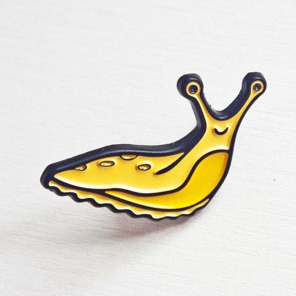 Animal Art Pin — Banana Slug Email Pin — Forest Animal Pin — Slug Gifts, Revers Pin — Santa Cruz California Redwood Gifts — Pacific Wildlife