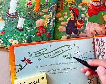 Personalized Signed Children's Book: Memory Garden, Gardening Story