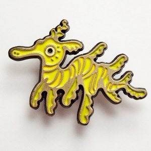 Goblincore Jewelry — Leafy Seadragon Enamel Pin — Goblin Core Gifts — Natural History Museum Animal Pin — Sea Dragon Art — Seadragon Pin