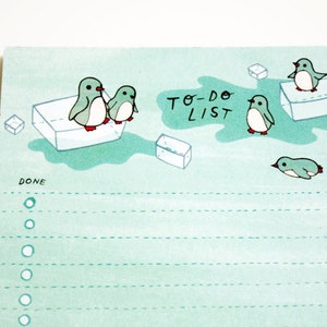 Penguin To DO LIST — Cute Desk Accessories — Teacher Gifts — Cute School Supplies — Student Planner — Cute Office Supplies — Student Gifts