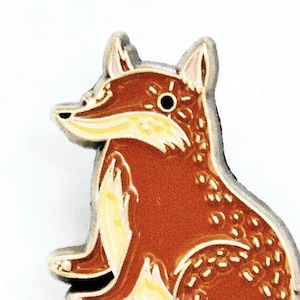 Valentine Gift ideas — FOX PIN enamel pins — kitsune pin — animal lover jewelry — brooch pin — cool unique Valentines Gift