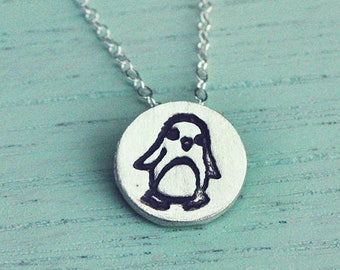 Cute Gift idea – Penguin Necklace for Girls – Cute Animal Jewelry – Aesthetic Necklace – Silver Necklace Christmas Gift for teenagers