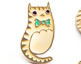 Cat Pin — Cute Cat Enamel Pins — Bowtie Cat Lapel Pin — Cute Pins for backpacks — Kawaii Cat Pins — Cute Cat Gifts