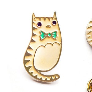 Cat Pin — Cute Cat Enamel Pins — Bowtie Cat Lapel Pin — Cute Pins for backpacks — Kawaii Cat Pins — Cute Cat Gifts