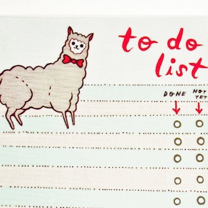 Alpaca Gifts — Llama To Do List — Office Gifts — Goal Planner— Llama Gifts — Desk Gifts for Her — Funny Gifts for Men — Cute Office Supplies