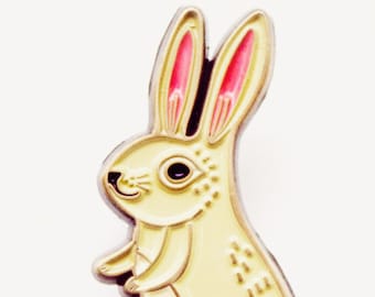 Bunny Pin – Cute Enamel Pins – Bunny Gifts for Her – Little Animal Lapel Pins by boygirlparty - Cute Animal Enamel Pin