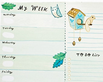 2026 Weekly planner notepad — Undated planner — Best of Etsy — Weekly desk planner, Agenda planner by week — Teacher gift ideas