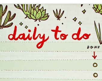 Plant lover gift – Daily To Do List Notepad – Cactus lover gift – Best sellers 2023 – Succulent planner – Work from Home Gifts