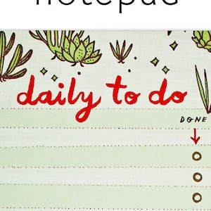 Plant lover gift – Daily To Do List Notepad – Cactus lover gift – Best sellers 2025 – Succulent planner – Work from Home Gifts