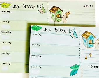 2026 Weekly Planner Pad — Homework Learning Daily Planner — Academic Planner — Kids Desk Calendar — Small weekly planner 2026