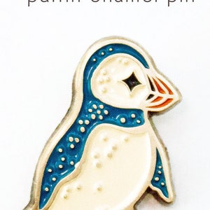 Puffin pin — Animal ENAMEL PIN — Bird lapel pin — Seaside jewelry — Unique Pins Enamel — Maine Puffin jewelry — Cute Pins for Nurse Badges