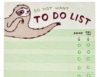 Cadeaux de bureau amusants — Bloc-notes TO DO LIST paresseux — Cadeaux paresseux — Bloc-note Je ne veux pas faire une liste — Cadeau drôle pour un collègue — Bloc-notes paresseux