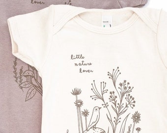 Nature Lover Baby Clothing - Little Nature Lover Baby Bodysuit - Organic Cotton Baby Clothes, shop organic baby clothes, nature baby clothes