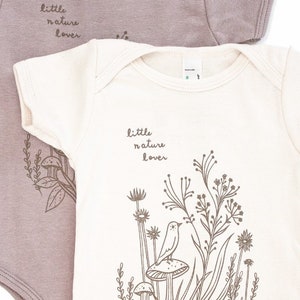 Nature Lover Baby Clothing - Little Nature Lover Baby Bodysuit - Organic Cotton Baby Clothes, shop organic baby clothes, nature baby clothes