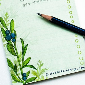 College Student Gift — Botanical To Do List Notebook — Girl College Dorm Gift — Blueberry To Do Notepad — Dorm Room Decor — Graduation gift