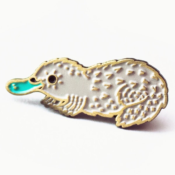 Pin de esmalte - PIN DE ORNITORRINCO - pines para sombreros, pines de solapa de ornitorrinco, pines de esmalte suave, pin de esmalte de animal, broche, joyería de ornitorrinco, regalo para un amigo
