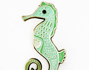 Seahorse ENAMEL PIN – Cloisonne Brooch – Seahorse Jewelry – Mermaid Gifts for Women – Brooch pins for women – Seahorse Gift Seahorse Pin.