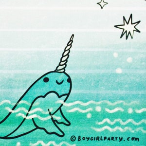 Kawaii Stationary — Narwhal Notepad — Eco stationery — Aesthetic Notepad — Room decor aesthetic teen girls — Cute memo pad — Cute Gifts