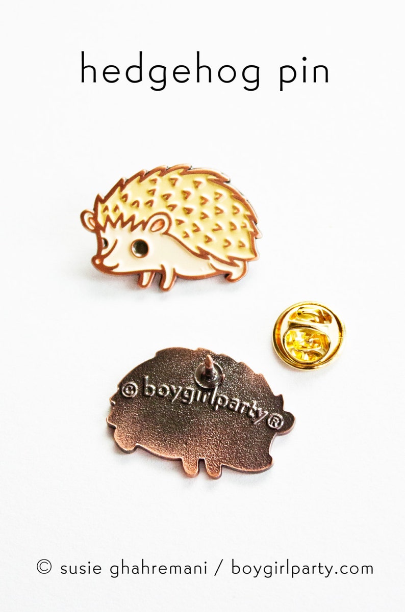 Hedgehog Pin Enamel Pins Hedgehog Enamel Pin Hedgehog Brooch Pin Hedgehog Jewelry Enamel Lapel Pin cartoon enamel pin cartoon pins image 3