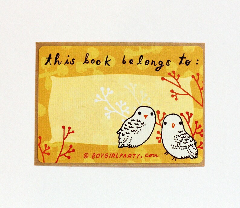 BOOKPLATES ex libris bookplate stickers childrens Etsy