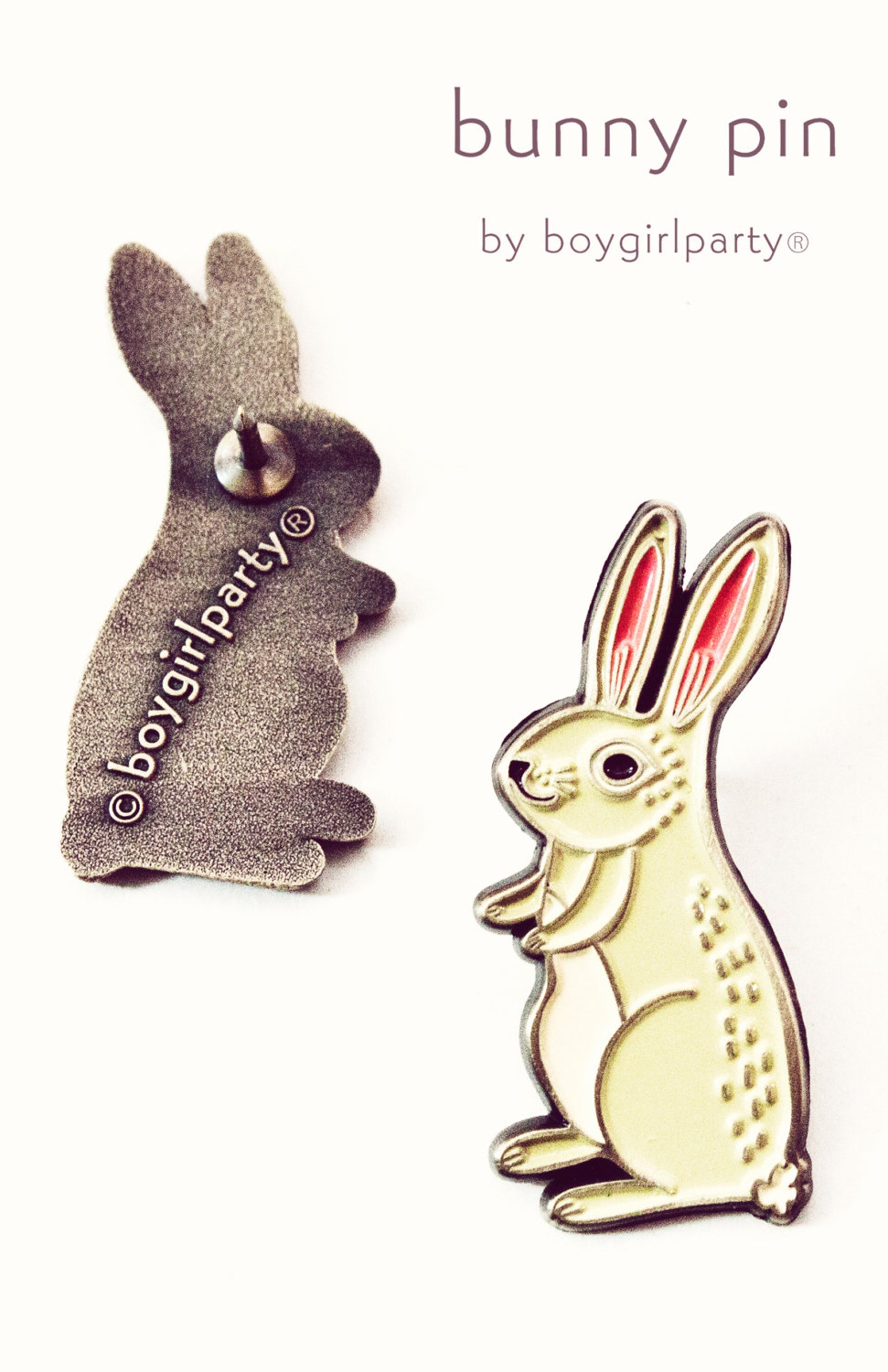 Cute BUNNY PIN / Rabbit Brooch Bunny Enamel Pin Rabbit Pin - Etsy
