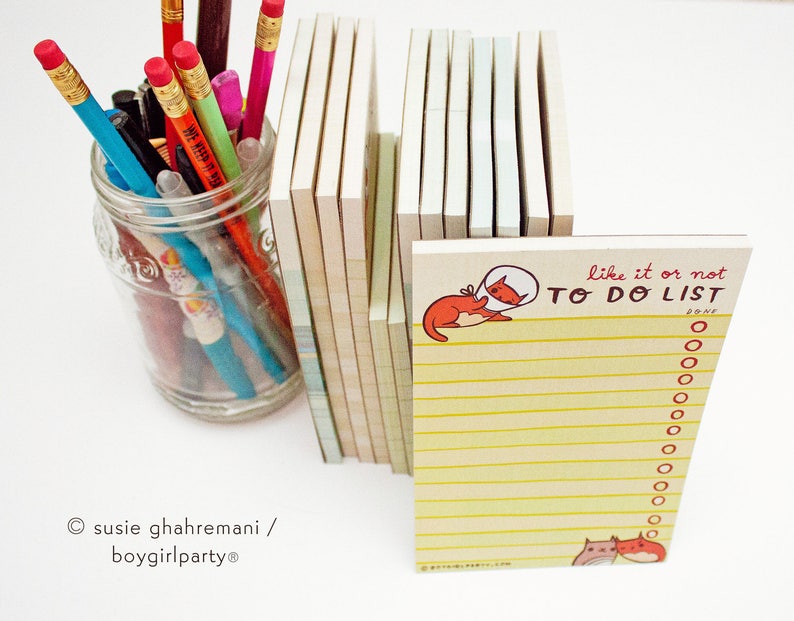 Cat lover gift  TO DO LIST notepad  funny notepad funny image 8