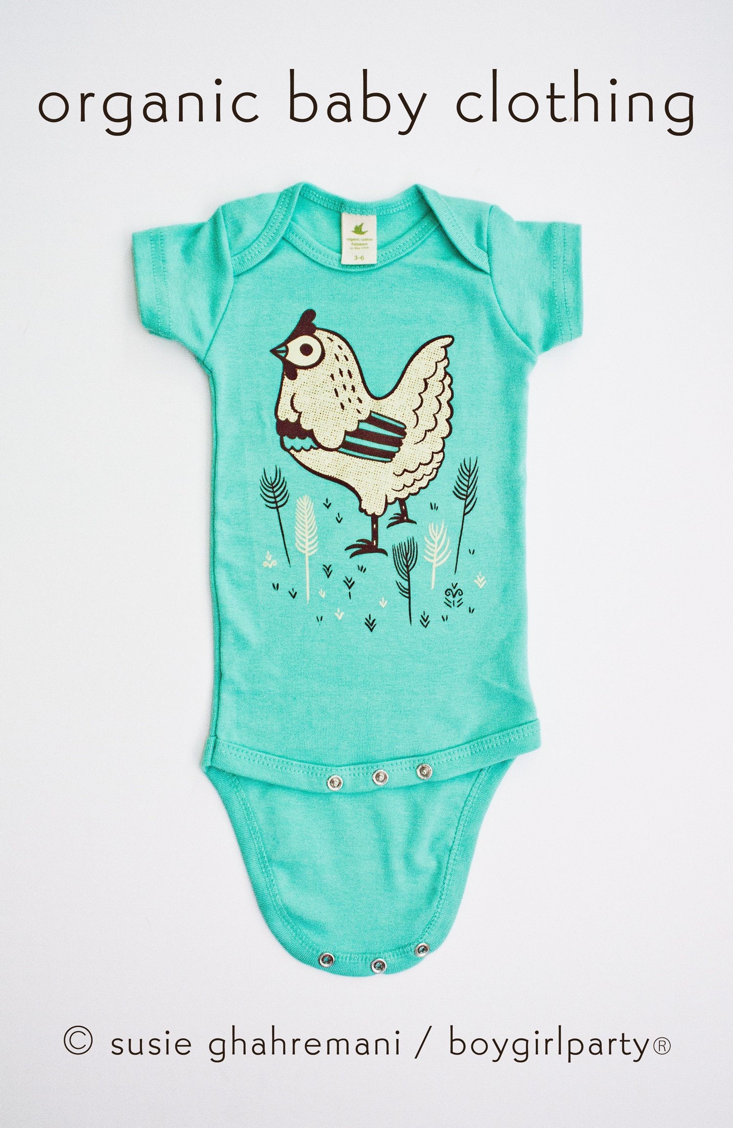 CHICKEN baby clothes unisex organic baby clothing chicken Etsy